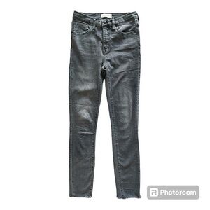 Madewell dark grey skinny jeans